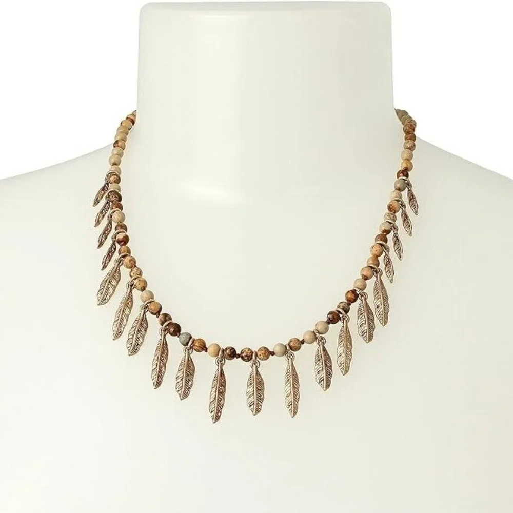 Robert Lee Morris Soho Shaky Leaf Jasper Necklace💖Valentine’s Gift under $25💖 - Picture 3 of 8